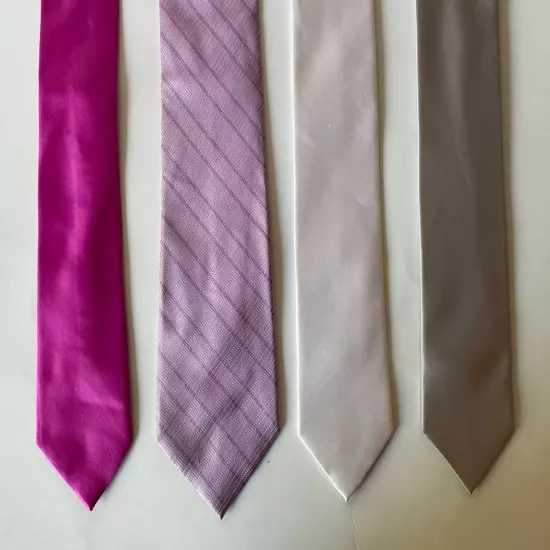 Apt 9Men's Ties Striped and Plain Modern Neckties Lot of 4; Apt 9 EUC 