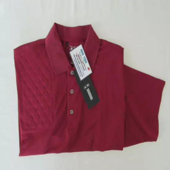 MEDIUM Right Hand Trap/Skeet pad MAROON Adidas ClimaLite Polo Shooting Shirt