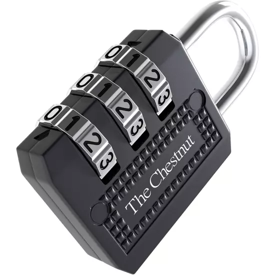 Padlock with 3 Digit Combination - Outdoor Weatherproof Combination Lock - Ke...