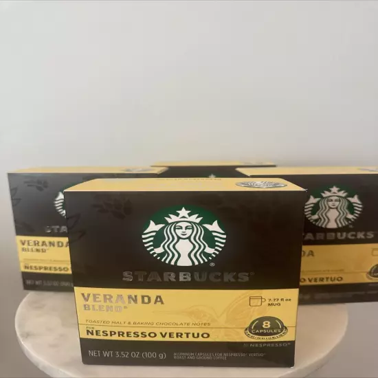 24 Boxes Starbucks Veranda Blend Nespresso Vertuo 32 Capsules 3.52 oz (BN17)