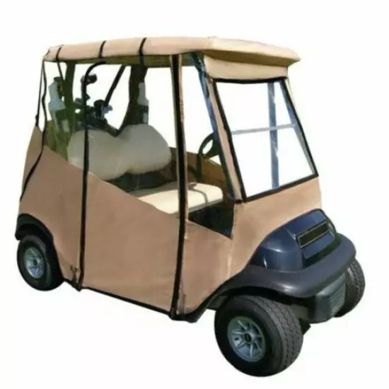 NEW Doorworks Golf Over The Top Cart Cover Portable 4-Sided - Tan