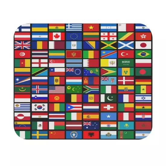  Flags of the Countries of the World, International Gift Mouse Pad (Rectangle)