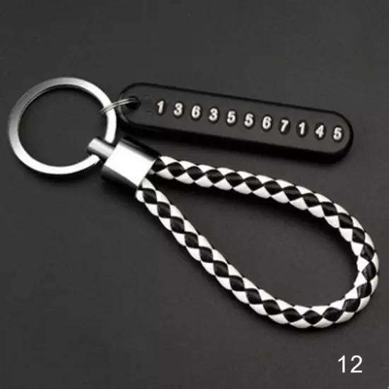 Car Anti Lost Phone Number Tag Plate Key Ring Pendant Number Card KeyRing pet