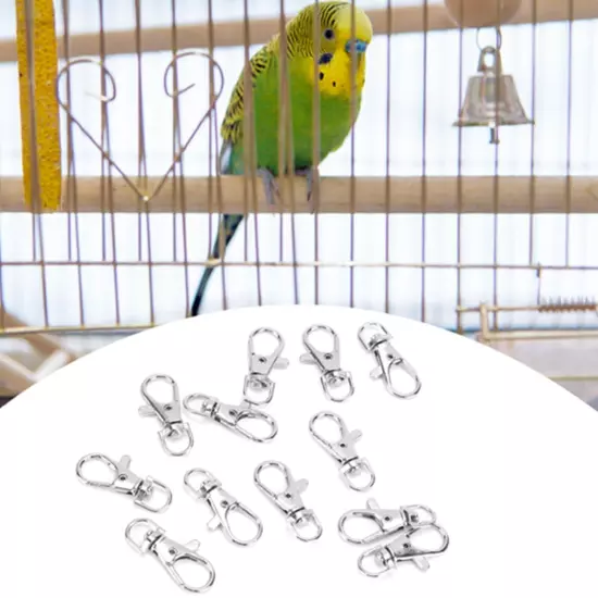 12 Pcs / Pack Iron Anti Escape Pet Bird Cage Door Buckle Lock Claw Trigger Snap