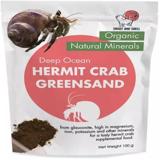 Organic Pet Hermit Crab Greensand Food Supplement - High Magnesium Iron Potassiu