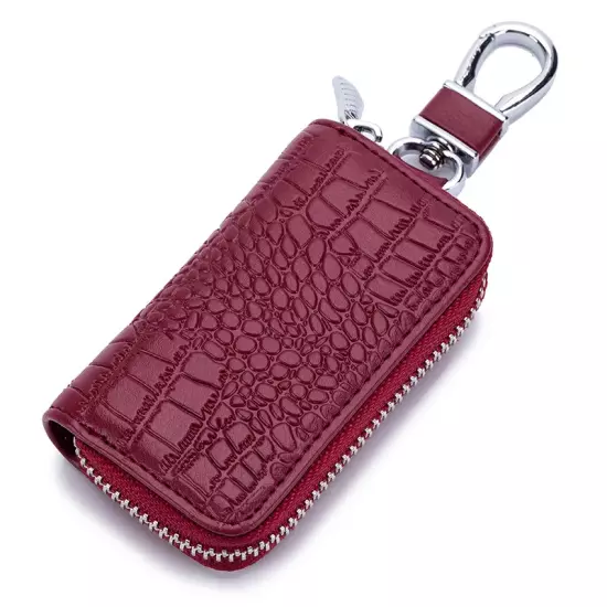 Mini Key Holder for Car Keys Wallet Pouch Bag Premium Leather Keychain Housekeep