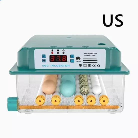 16 Eggs Incubator Digital Automatic Turner Hatcher Chicken Temperature Control