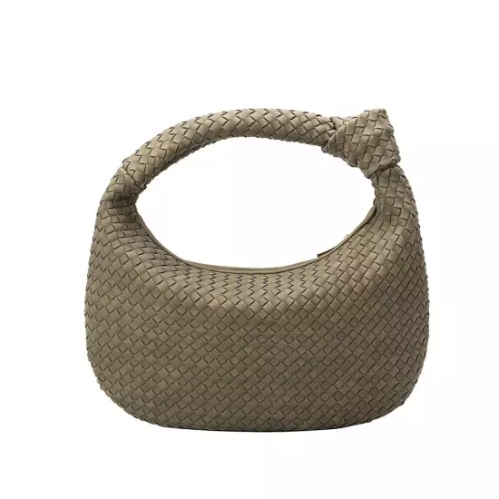 Melie Bianco Brigitte Large Satchel Recycled Vegan Woven Knot Bag Anthropologie!