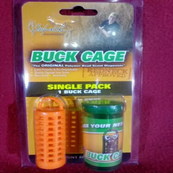 Foxworthy Outdoors Buck Cage Polymer Bead Scent Dispenser - Single Pack ORANGE