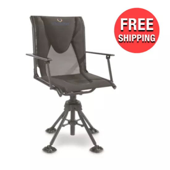 Outdoor Hunting Sports Blind Swivel Foldable Seat Portable Chair with Armrests 