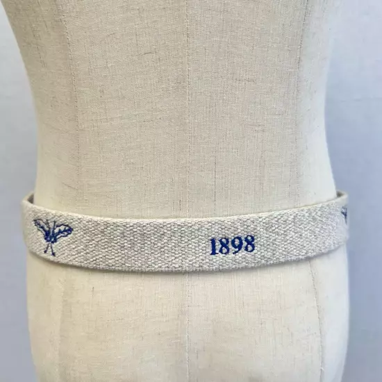 Peter Millar Hollywood Golf Club Logo 1989 Cotton Canvas Belt Mens Size 40