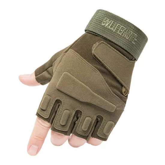 Tactical Gloves Army SWAT Military Combat Hunting Shooting Duty Gear Fingerless