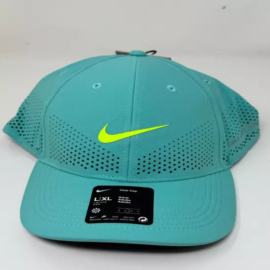 Nike Dri-FIT ADV Club Structured Swoosh Cap L/XL Green Frost/ Volt FB5636 300 