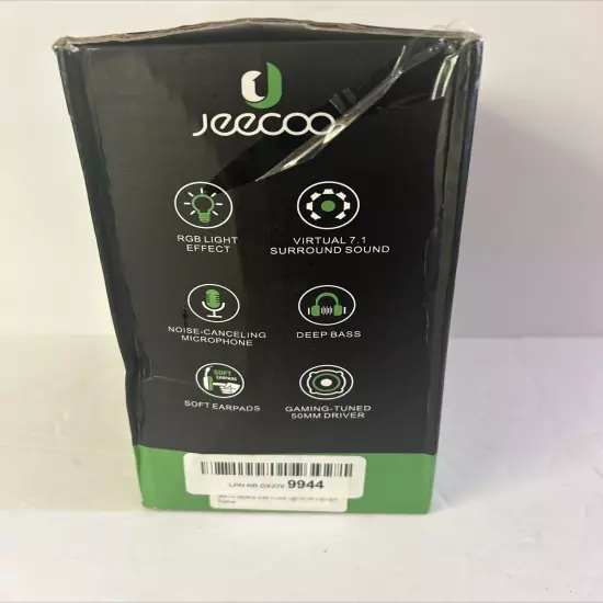 Jeecoo V20U Black 7.1 Surround Sound Gaming Headset Compatible With PC Laptop