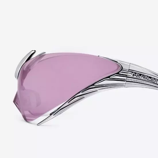 Gentle Monster x Mugler Spiral 01 CS1 Chrome Silver Violet / Express / Genuine