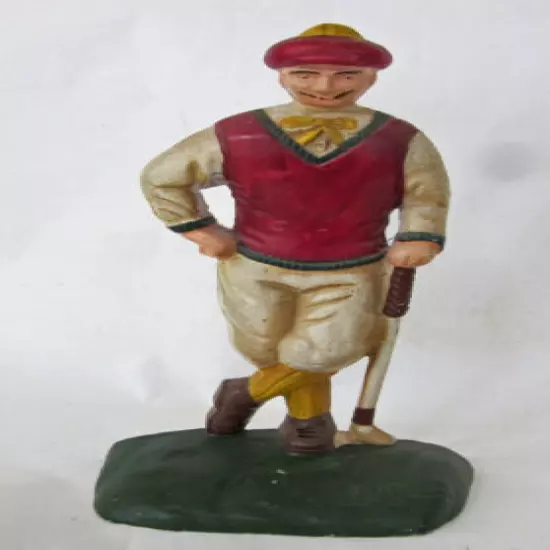 Vintage Cast Iron Victorian Men's Golfer Door Stop & Bookend (2)