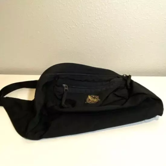 Eddie Bauer Nylon Fanny Pack Black Hip Bag Pack Hiking Outdoors Concert Travel