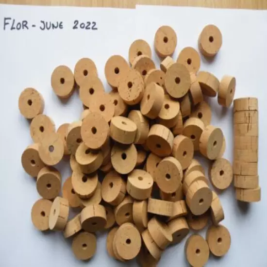 30 CORK RINGS 1 1/4"X1/2" GRADE FLOR BORE 1/4"