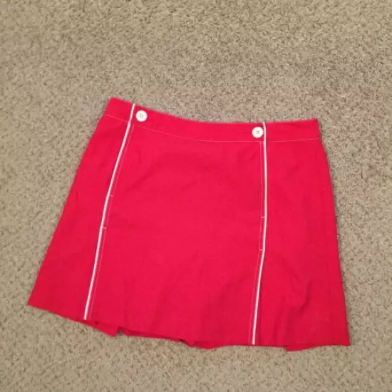 Izod X-tra Dry Skort Size 14 Red A-Line Short Single Pocket