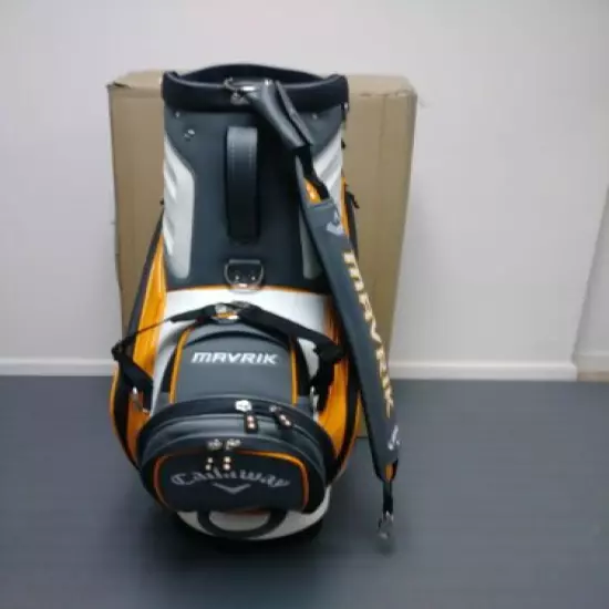 NEW! Callaway Golf MAVRIK Full Size Staff Tour Bag - 9.5" - Orange White Gray