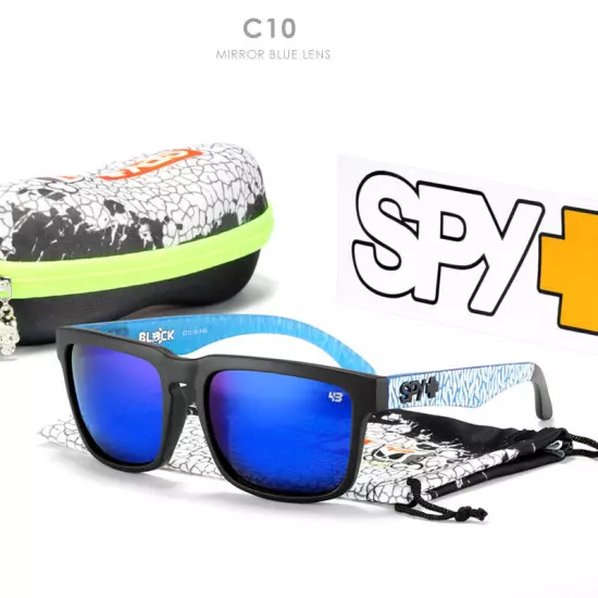 New Spy Polarized Sunglasses Men Classic Ken Block Unisex Square -- Original Box