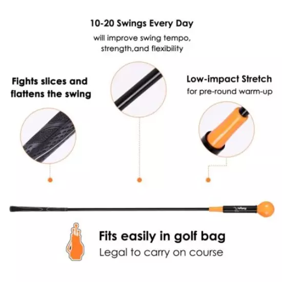 40/48'' Golf Swing Trainer Aid Warm-Up Stick Men Women Golf TrainingEquipment