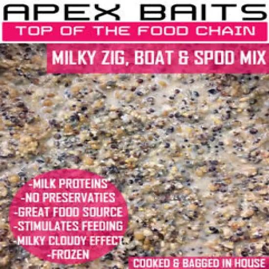 Prepared Cloudy Milky Zig & Spod & Bait Boat Mix Particle Carp Fishing 