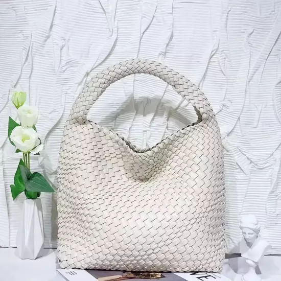 Women Woven Handbag High Quality Lightweight Travel Expanding Folders