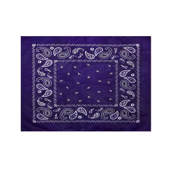 108 Pack Unisex Wholesale Paisley 100% Cotton Double Sided Print Bandanas Bulk