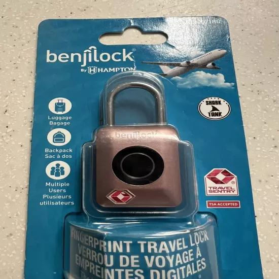 BenjiLockBL30071RG Fingerprint & Combination Travel Luggage Lock (NEW)