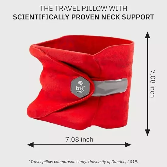 TRTL Travel & Airplane Pillow Neck & Shoulder Support Soft Lightweight Washable