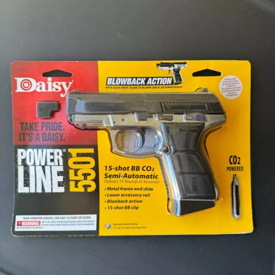 NEW - Daisy Powerline 5501 BB Pistol, .177 Cal, 430 FPS CO2 Metal