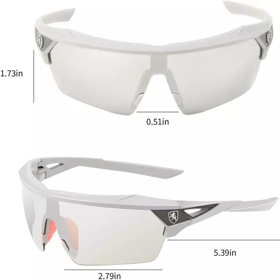 Half Frame Premium Sport Polarized Sunglasses New Wrap Around USA