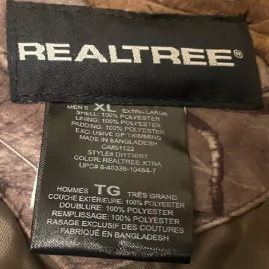 NEW Mens Cargo Pants CABELA’S REALTREE EDGE Camouflage Sz XL Hunting Bottoms