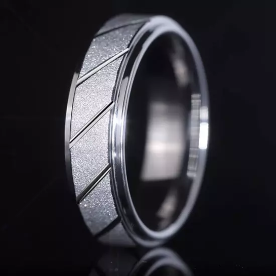 Tungsten Carbide Stainless Steel Band Ring Silver Band Rings For Mens Womens