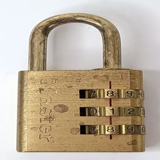 Padlock 3 dial resettable combination brass master lock