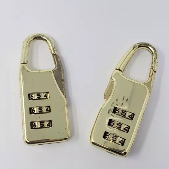 Destinations Locks 3-Dial Resettable Combination for Luggage Set of 2 - Vtg READ