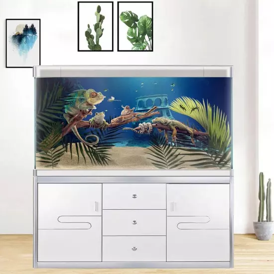 30X18IN Natural Underwater Aquarium Background, Pictures 3D Fish Reef Fish Ta...