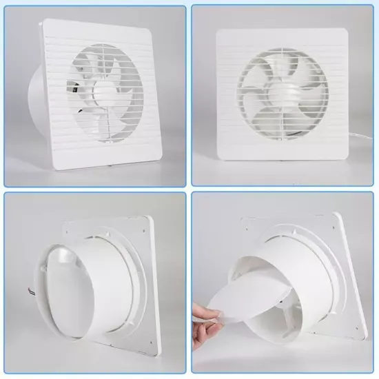 Toilet Extractor Fan Powerful Air Vent Wall Mounted Fans For Bathroom Kitchen