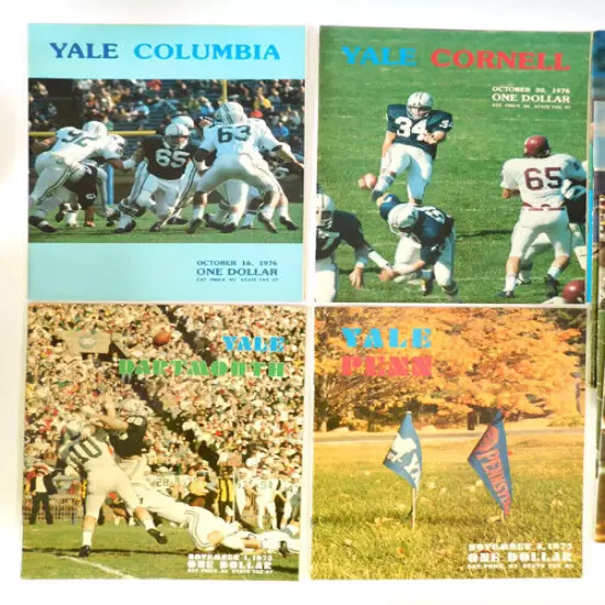 Lot of (15) Different 1970 to 1981 Yale College Football Programs