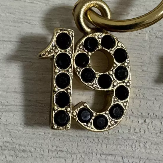 CHANEL #1 Black 19 Hoop Earrings 01A