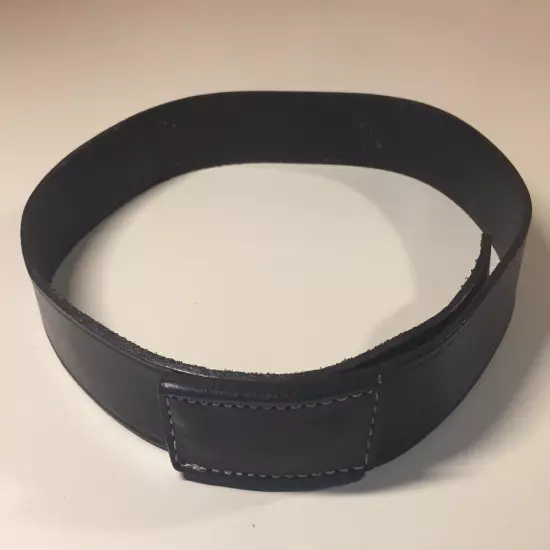 Black Leather Buckless Trouser Uniform Belt 30"