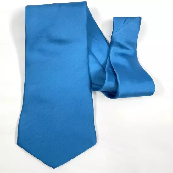 Croft & Barrow Solid Sky Blue Necktie Silk Tie 3.2" x 59"