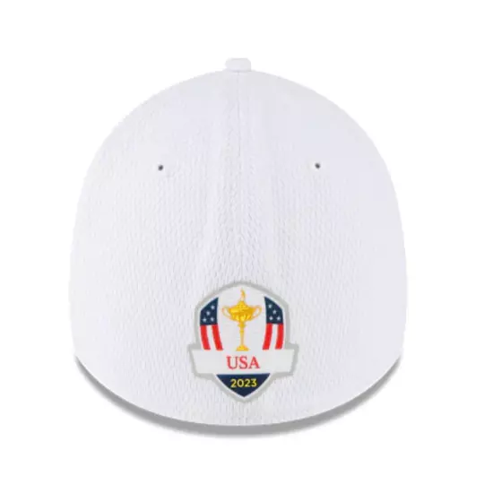 NEW Men's New Era White 2023 Ryder Cup Practice Rounds 39THIRTY Fitted S/M Hat