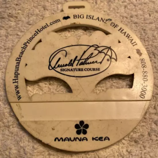 VINTAGE BAG TAG " ARNOLD PALMER / HAPUNA / MAUNA KBA RESORT / ...SUPER