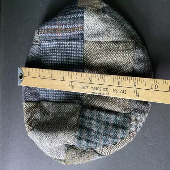 Donegal Tweed Patchwork Newsboy Cap By Shandon Headwear Woven In Ireland Wool