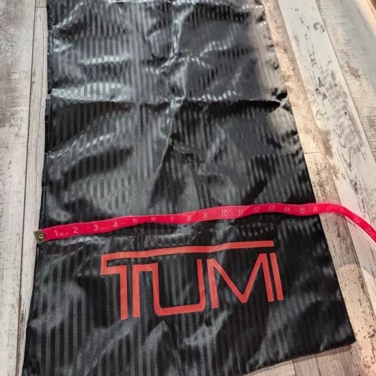 Tumi Black Nylon Drawstring Dust Bag Laundry Bag NWOT