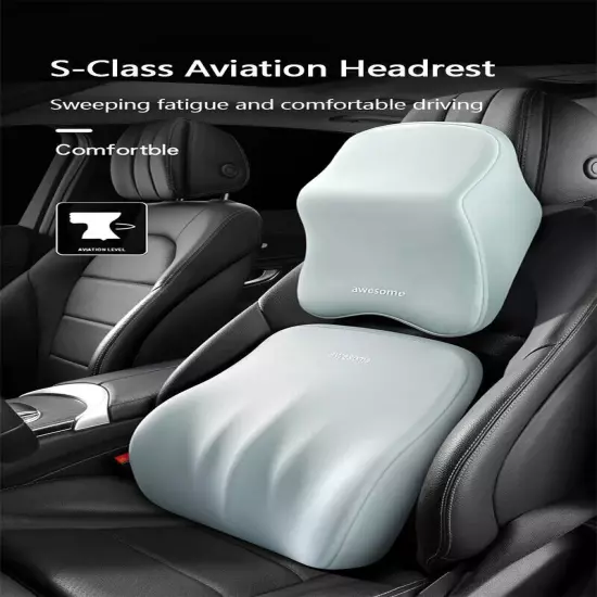 Car Lumbar Back Support Universal Headrest Neck Pillow Lumbar Car Seat Cushion