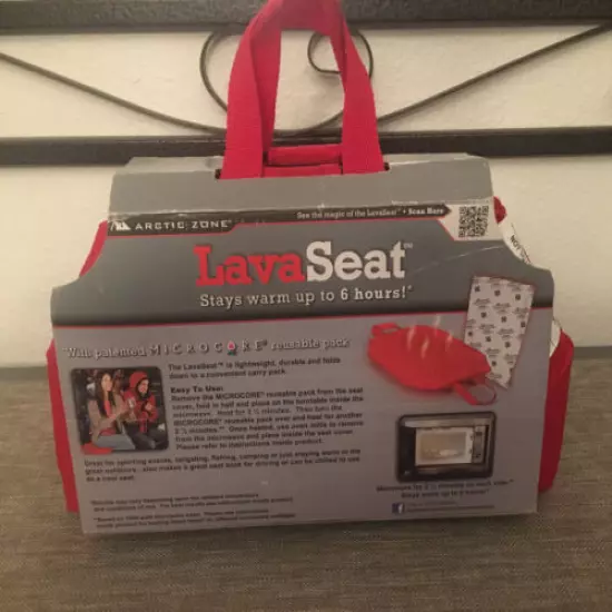 NEW! Arctic Zone LavaSeat Heated RED Cushion! ~ Stays Warm For 6 Hours