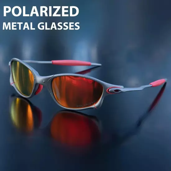 X Metal Juliet Cyclops Sunglasses UV 400 Ruby Polarized Glass Titanium Goggles